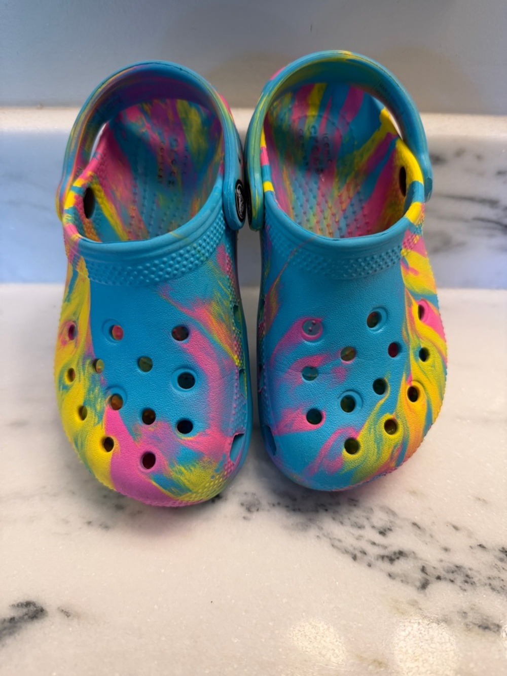 Kids' Color Splash Clog - Blue, Yellow & Pink - Picture 2 of 6